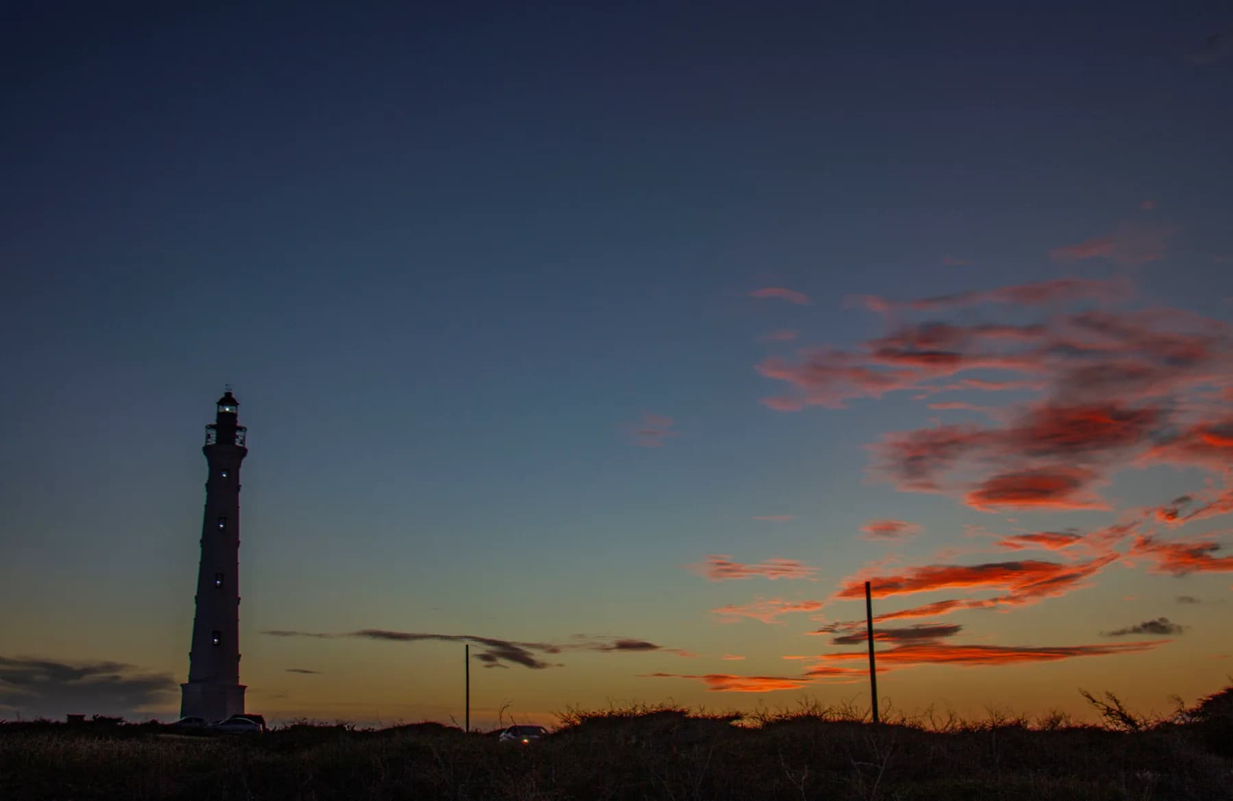 California Lighthouse overlooking the Aruba landscape