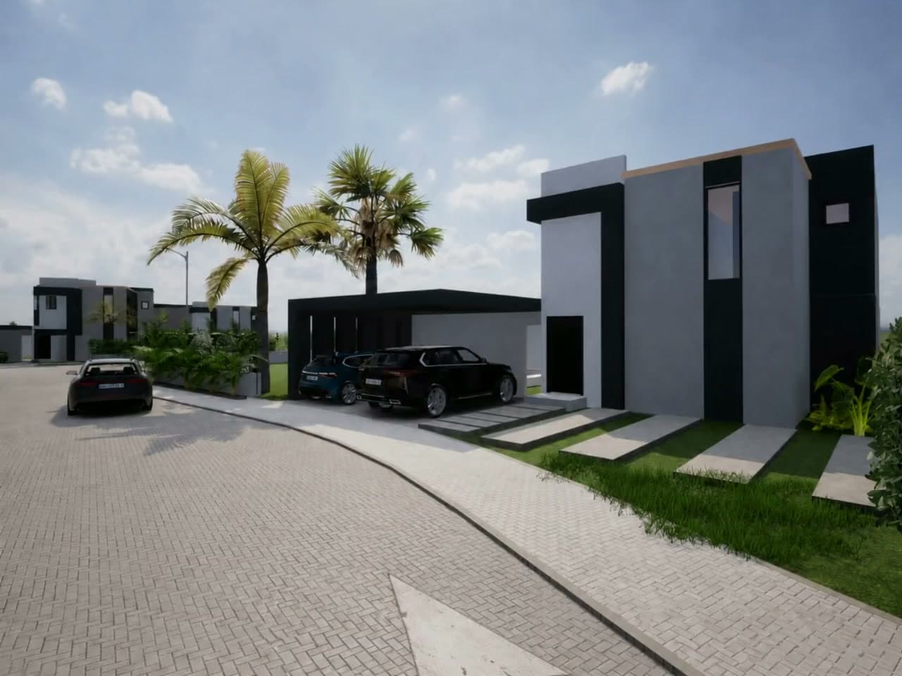 Front view of the Audrey residence