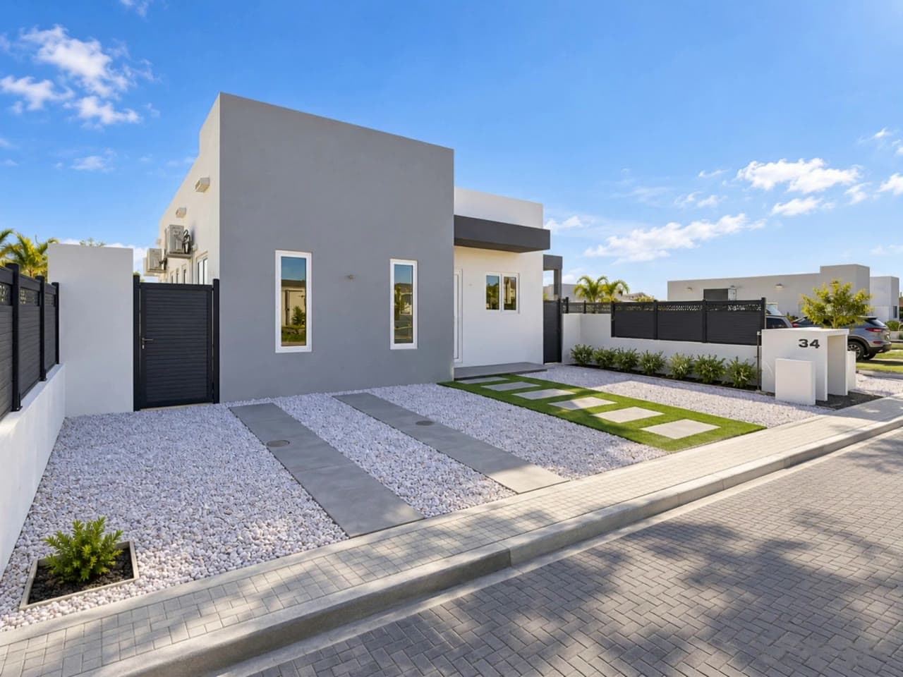 Front view of the Luca residence